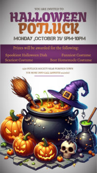 Grey Joyful Halloween Instagram Story template