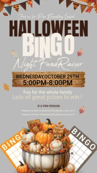 Grey Joyful Halloweenbingo Instagram Story template