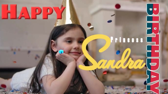 Grey Joyful Happy Birthday Celebration Youtube Thumbnail template