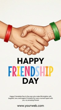 Grey Joyful Happy Friendship Day Instagram Story template