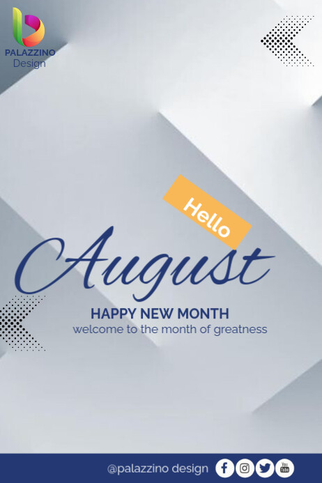 Grey Joyful Happy New Month Poster Plakkaat template