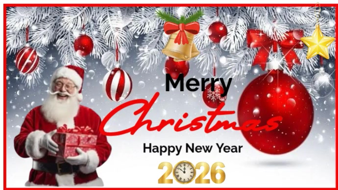 Grey Joyful Happy New Year Youtube Thumbnail Template | PosterMyWall