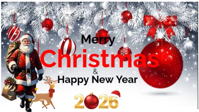 Grey Joyful Happy New Year Youtube Thumbnail Template | PosterMyWall