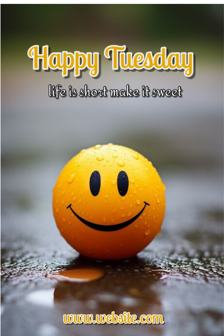 Grey Joyful Happy Tuesday Poster Template | PosterMyWall