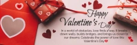 Grey Joyful Happy Valentines Day Email Header E-poskop template