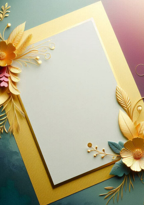 Grey Joyful Invitation Card Template  A3