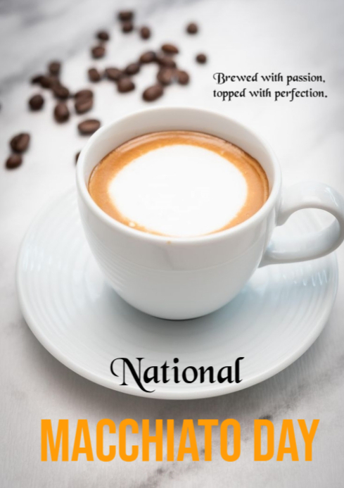 Modèle Grey Joyful Macchiato Day A4 | PosterMyWall