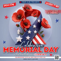 Grey Joyful Memorial Day Celebration Instagram Post Video Instagram-opslag template
