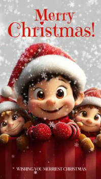 Grey Joyful Merry Christmas Instagram Story template