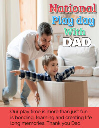 National Play Day With Dad Template | PosterMyWall