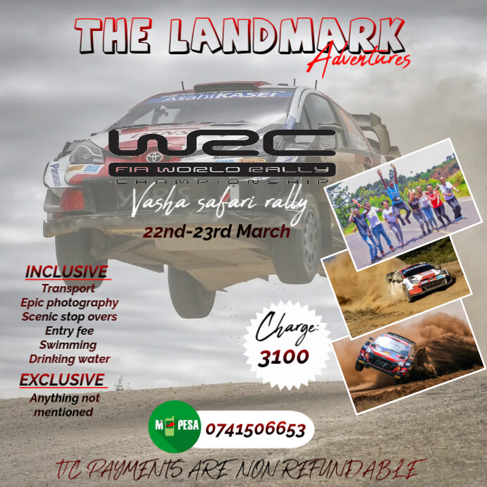 Grey Joyful Safari Rally  Instagram Post template