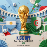 Grey Joyful Soccer Match Announcement Instagram Post template