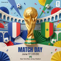 Grey Joyful Soccer Match Day Instagram Post Video template