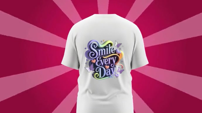 Grey Joyful  T Shirt Mock Up Digital Display (16:9) template