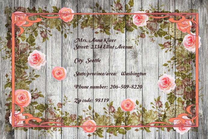 Modèle Grey Joyful Vintage Address Label | PosterMyWall