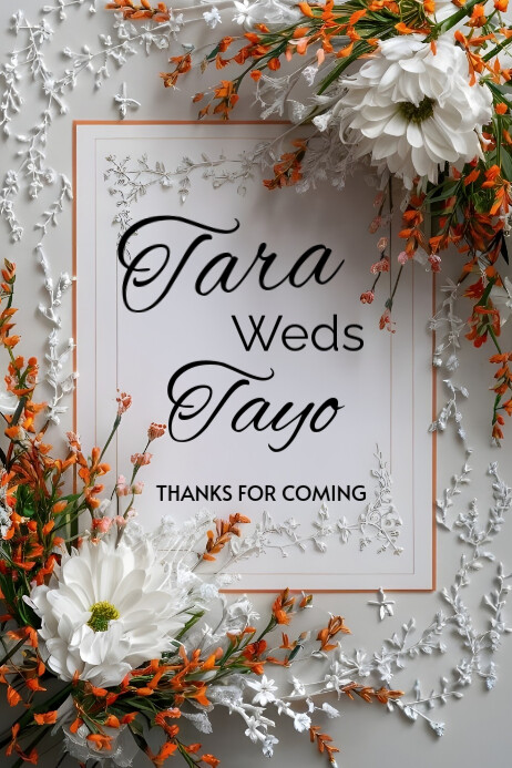 Grey Joyful Wedding Invitation Card /backdrop Poster Template ...
