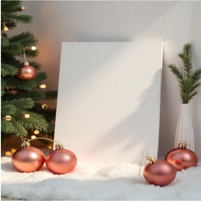 Plantilla de Grey Joyful White And Green Christmas Instagram Post ...