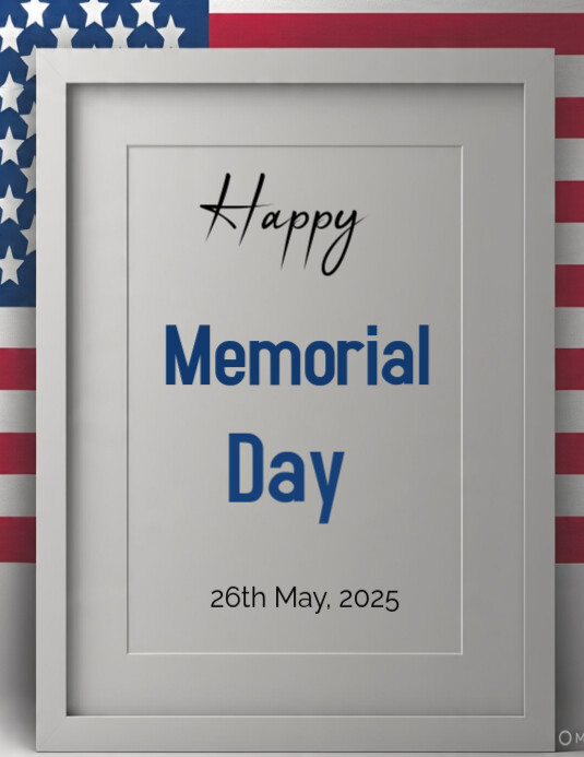 Grey Joyful White Memorial Day Template Flyer (us Letter) | PosterMyWall