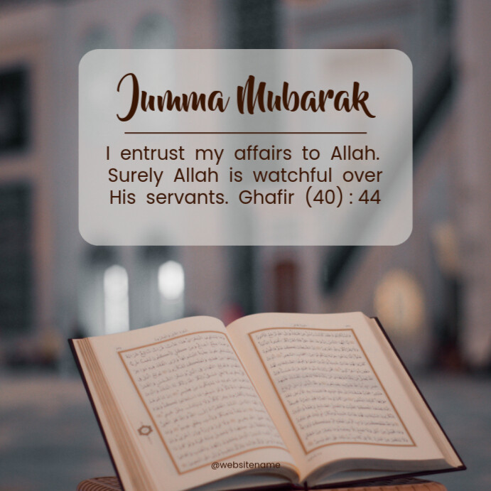 Grey Jumma Mubarak Instagram Post Template | PosterMyWall