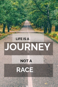 Grey  Life Is A Journey Not A Race Banner 4' × 6' template