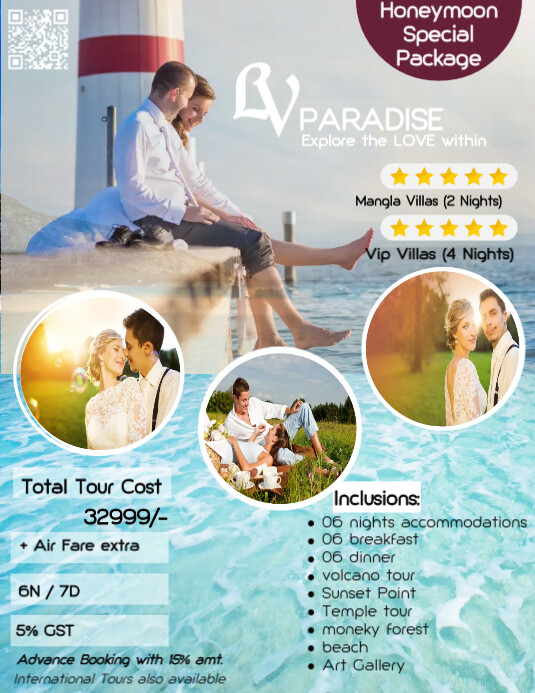 Grey List-based Honeymoon Poster With Package Flyer (us Letter) template