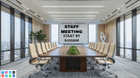 Grey List-based Staff Meeting Twitter Post template