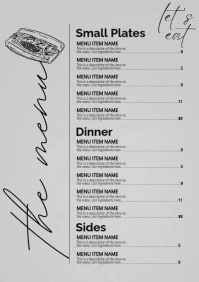 Grey List-based The Menu A2 template