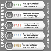 Grey List-based Upcoming Event  Square (1:1) template