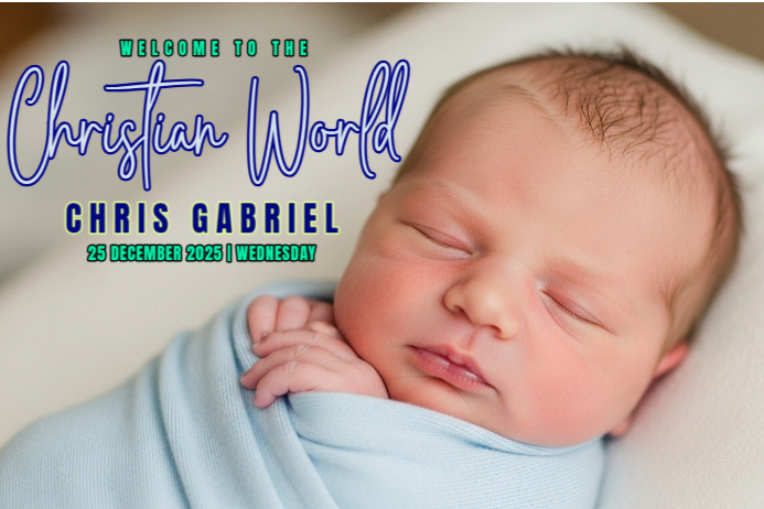 Grey List-based Welcome To The Christian World Poster template