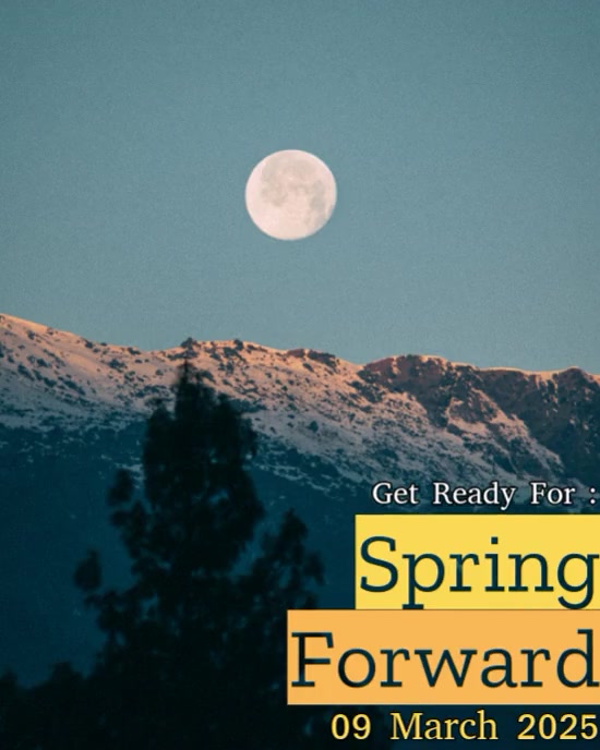 Grey Maksimalis Spring Forward Nature View Instagram Portrait template