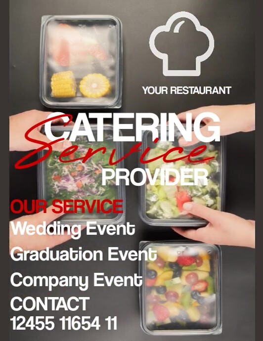 grey Massimalista Catering  Volantino (us Let template