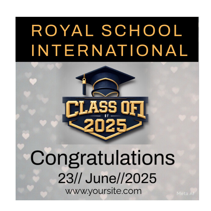 Grey Maximalist 3d Graduation Cap Text Effects  Logo template
