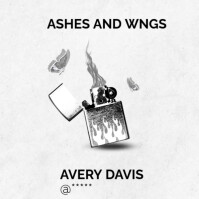 Grey Maximalist Ashes And Wing - Greyscale Album Cover  Album Cover template