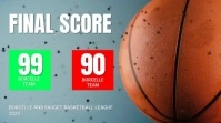 Grey Maximalist Basketball Final Score Twitter Post template