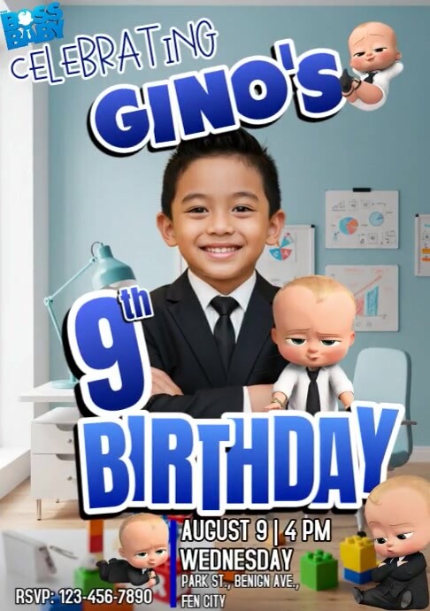 Grey Maximalist Birthday Template A4