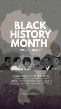 Grey Maximalist Black History Month Instagram Story template