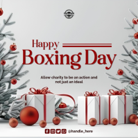 Grey Maximalist Boxing Day Design Square (1:1) template