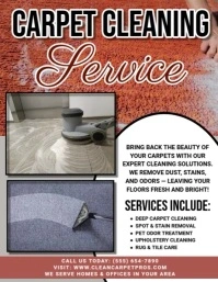 Grey Maximalist Carpet Cleaning Services Flyer Flyer (us Letter) template