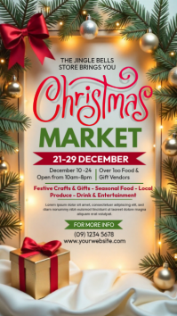 Grey Maximalist  Christmas Craft Market   Instagram Story template