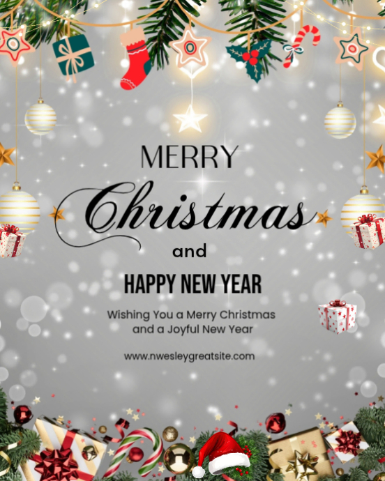 Copy of Grey Maximalist Christmas Instagram Portrait | PosterMyWall