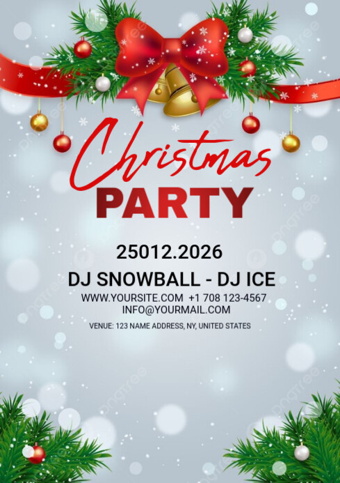 Copy of Grey Maximalist Christmas Party A3 | PosterMyWall