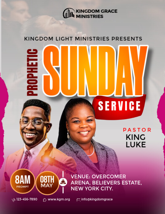 Grey Maximalist Church  Flyer (us Letter) Iflaya (Incwadi ye-US) template