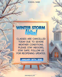 Grey Maximalist Closed For Winter Instagram Portrait template