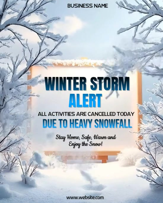 Winter Storm Alert Template | PosterMyWall