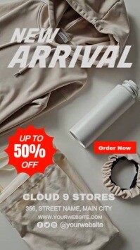 Grey Maximalist Clothing And Accessories New Arrivals Instagram Story template