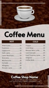 Grey Maximalist Coffee Menu Instagram Story template