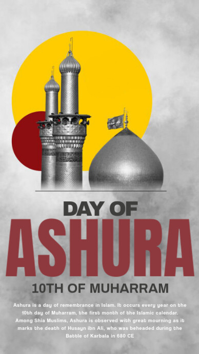 Grey Maximalist Day Of Ashura Instagram Story Instagram-verhaal template
