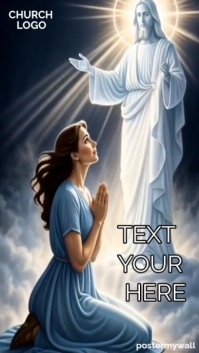 Grey Maximalist Editable Prayer Video – Your Text Here Digital Display (9:16) template