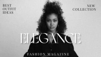 Grey Maximalist Fashion Magazine Design Templ YouTube Thumbnail template