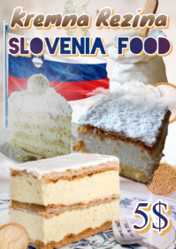 Grey Maximalist Fish And Chips Slovenia Food A4 template